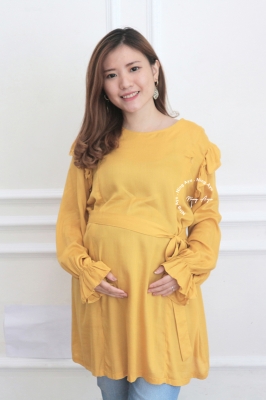 Baju Hamil Menyusui AKARI BLOUSE - BLJ 467 Kuning
